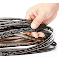 Miniatyrbillede 5 af 5: Flet Reparationssæt 37m 120ft Flet Reparationsartikler To-tonet Gradient Mørkebrun med Lysebrune Striber Plast Rattan Materiale til Patio Stol Repai Brown