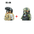 Miniatyrbillede 3 af 5: Militær Byggeklodser Soldat Figurer Gaver Legetøj Våben Pistoler Specialstyrker SWAT Arm Vest Hjelm Eksplosionssikker Beklædning MOC   Fingerfærdighedsspil NO.5--10PCS