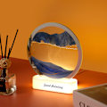 Miniatyrbillede 5 af 5: Hjemmedekoration 3D Bevægelig Sandsandkunst, 7,48 tommer 360 Graders Roterende Timeglas Dekoration, Kreativ Sandsandkunst Flydende Bevægelse Stue Soveværelse Bordlampe Dekoration red