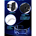 Miniatyrbilde 3 av 5: 4 Par LED Visirbriller Lysende Briller Futuristiske Briller Lysende Rave Briller 7 Farger 4 Moduser for Klubb Julebils
