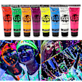 Pikkukuva 1 / 5: 10ml Halloween Glow Pop In Dark Kasvo- ja Kehon Mustavalomaali UV Neon & Kynäsetti Fluoresoiva Meikki Merkki Joulu C