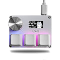 Miniatyrbillede 1 af 5: Sayodevice Osu O3c Hurtig Udløser Hall Switch Magnetiske Lineære Switch Tastatur Med Knap Og Skærm, Kopier Indsæt, Genvej, Makro Hotswap Mini Tastatur 4 key white