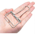 Miniatyrbillede 4 af 5: Ekstra store papirclips, hule, lange clips 3,2 cm, flere farver, store papirklemmer til kontorartikler (10 stk.) (D-V2) silver