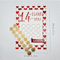 Miniatyrbillede 3 af 5: 14 Ting Scratch Off Kalender Valentinsdag Nedtælling Håndværk til Børn, Tilpasset Datter