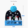 Miniatyrbilde 5 av 5: Julepynt 3-modus LED Lys Julehatter Beanie Jule-Nissehatt Lysende Strikket Hatt