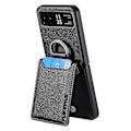 Pikkukuva 4 / 5: Litchi-kuvioitu nahkainen puhelinkotelo Motorola Razr -puhelimeen Black