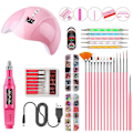 Miniatyrbild 1 av 4: 12-pack 36W UV-nagellampa Startpaket Nagelgel Nagelsalong Kit, Perfekt för Professionella Artister eller Nybörjare