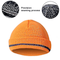 Miniatyrbillede 3 af 5: Mænds Vinter Beanie Hat Varmt Strikket Cuffed Plain Toboggan Ski Skull Cap