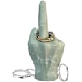 Miniatyrbillede 1 af 2: Sjov Langfinger Ringeholder, Marmorstruktur Resin Spoof Langfinger Smykke Display Stativ Til Ringe Organizer Sjov Smykkebakke Green