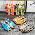 Miniatyrbilde 2 av 5: Unisex Simulerte 3D Fisk Tøfler Sommer Morsomme Mote Flip Flops For Utendørs Gold 32-33