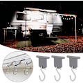 Miniatyrbillede 5 af 5: RV-markisekroge, 8 stk. markise S-krogophæng, RV-festlysophæng til campingtelt, autocamper, campingvogn, indendørs og udendørs juledekoration