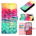 Miniatyrbillede 1 af 5: For Samsung Galaxy A05s 3D Maleri Vandret Flip Læder Mobiltelefon Etui Chasing Dreams