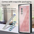 Miniatyrbillede 5 af 5: Til Samsung Galaxy Z Fold4 Integreret Film Retro Skin Følelse Fold Læder Mobiltelefon Etui Pink