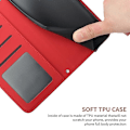 Miniatyrbild 4 av 5: Skinnkänsla Fjäril Präglad Flip Läder Mobilskal för Samsung Galaxy A05 Red