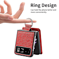 Pikkukuva 5 / 5: Litchi-kuvioitu nahkainen puhelinkotelo Motorola Razr -puhelimelle Red