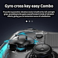 Miniatyrbillede 2 af 5: Klar Trådløs Controller med 8 Farvejusterbar LED-belysning Kompatibel med PS4 Pro/PS4 Slim/PS4 Controller, med Hovedtelefonudgang til PS4 Dualshock