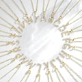 Pikkukuva 4 / 4: 26 Kirjain Kaulakoru Kultainen Kaulakoru Naisille DIY Riipus Timantti Solisluuketjulla P-Gold