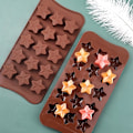 Miniatyrbillede 4 af 5: 4 stk. 15 Hul Stjerneformet Chokoladeform, Non-Stick Madkvalitets Silikonform