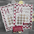 Miniatyrbillede 2 af 5: 14 Ting Scratch Off Kalender Valentinsdag Nedtælling Håndværk til Børn, Tilpasset Datter