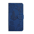 Miniatyrbillede 2 af 4: For Samsung Galaxy A05 Skin Feel Butterfly Præget Flip Læder Mobiltelefon Etui Blue