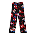 Miniatyrbild 1 av 3: Dam Jul Tecknad Fleece Pyjamasbyxor, Flickor Print Flanell Sovkläder Byxor Present (Helt Tryckt) KT Cat Black KT Cat Black XL