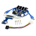 Pikkukuva 2 / 5: Pcie 1 - 4 Pci Express 1X -paikkaa Riser-kortti Mini Itx Ulkoiseen 4 Pci-E -paikkaa Adapteri Pcie Multipli