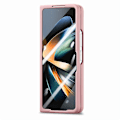 Miniatyrbillede 2 af 5: Til Samsung Galaxy Z Fold4 Integreret Film Retro Skin Følelse Fold Læder Mobiltelefon Etui Pink