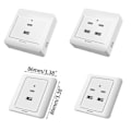 Miniatyrbilde 3 av 5: USB Vegguttak Type-C USB Veggladeruttak 18W 220V USB Uttak Kontakt 4 surfaces mounted