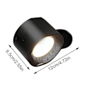Miniatyrbillede 2 af 4: Indendørs væglamper, berøringsstyrede LED-lys, trådløse væglamper, sort, USB-opladning