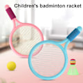 Pikkukuva 2 / 5: Badminton-maila, liukumaton, urheiluvoimaharjoittelu, lasten badminton-maila, vanhemman ja lapsen peli ulkona Pink