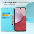 Miniatyrbillede 4 af 5: For Samsung Galaxy A05s 3D Maleri Vandret Flip Læder Mobiltelefon Etui Color Drop Wind Chimes