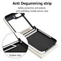 Pikkukuva 3 / 5: Samsung Galaxy Z Flip5 V-muotoinen Rfid-korttipaikalla varustettu matkapuhelinkotelo rengaspidikkeellä White
