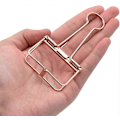 Miniatyrbillede 3 af 5: Ekstra store papirclips, hule, lange clips 3,2 cm, flere farver, store papirklemmer til kontorartikler (10 stk.) (D-V2) rose gold