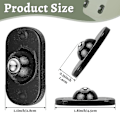 Miniatyrbilde 2 av 5: 8 stk Selvklebende Hjul 360 Graders Rotasjon Rustfritt Stål Mini Svinghjul for Oppbevaringsboks Møbler Black
