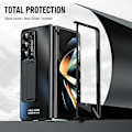 Miniatyrbilde 4 av 5: For Samsung Galaxy Z Fold5 5g Integrert Ag Matt Folding Mobiltelefonveske Med Penneholder Black