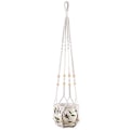 Pikkukuva 4 / 5: Macrame-kasvitelineet, ripustusruukut sisä- ja ulkokäyttöön, käsintehty ripustuskasviteline ripustusruukkuun sisä- ja ulkokäyttöön, puutarhapatio Combination 2