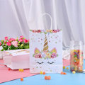 Miniatyrbilde 1 av 2: 10 stk Unicorn Gavepose Unicorn Papirpose Papirgavepose Unicorn Godteripose Papirgodteripose