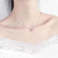 Miniatyrbilde 5 av 5: Delikat dråpeformet halskjede for kvinner jenter Sterlingsølv Minimalistisk Enkelt Lite Oval Perle Bønner Pæreformet Anheng Choker BFF Halskjede Mote Justerbar Gold