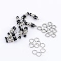 Miniatyrbillede 2 af 4: 10 stk. Mini Toggle Switch Bil Tænd/Sluk Sort Switch Momentary Button