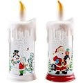 Miniatyrbillede 5 af 5: Julelys med realistisk og lysende flimrende pære, batteridrevet flammefrit LED-telys