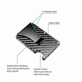 Miniatyrbillede 3 af 5: RFID Blokerende Carbon Fiber Minimalistisk Ridge Pengeclips Forlomme Mænds Tegnebog CSV