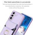 Miniatyrbillede 3 af 5: Til Samsung Galaxy S22+ 5g Bf29 Organ Kortpung Ring Holder Mobiltelefon Cover Purple