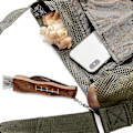 Miniatyrbillede 2 af 5: Svampejagt Foraging Taske, Mesh Pose Høsttaske Sammenklappelig Frugtindsamling Plukning Svampekurv Khaki