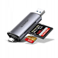Pikkukuva 1 / 4: Ugreen Type C+USB 2-in-1 kortinlukija