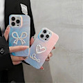 Miniatyrbilde 4 av 4: For iPhone 13 Pro Slim-Fit Akryl+TPU Telefondeksel IMD-deksel med Rhinestone-dekor Full Rhinestone Heart