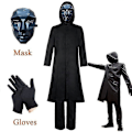 Miniatyrbillede 1 af 5: Squid Game Voksen Stil Boss Kostume + Maske + Handsker Full set M