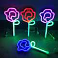 Miniatyrbillede 2 af 5: Neonlys Farverig Roseblomst LED Væghængt Neon Skilt Hjemmedekoration Julegave til Værelse C