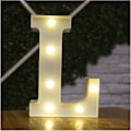 Miniatyrbillede 1 af 5: Alphabetbogstav LED Lys Lys Beskæftigelse Nummer Klump Ornament Batteri Natlys Fest Soveværelse Ægteskab Fødselsdag Jul dekorativt nummer L