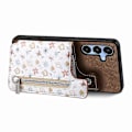 Miniatyrbilde 3 av 5: Etui med mønster, kickstand og lommebok for Samsung Galaxy A16 5G/A16 4G - Lær + TPU - RFID-blokkering Brown