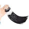 Miniatyrbillede 4 af 5: 100% Menneskehår Jomfruhår Farve Ringe Til Test Farve Salon Farve Mønster 30 Stk/sæt (blond) Black